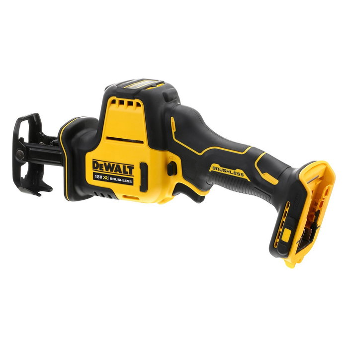 DeWALT Sable de corte sin escobillas DCS369N-XJ, 2800 spm, corte 9 cm madera y 4 cm acero, batería, color negro y amarillo