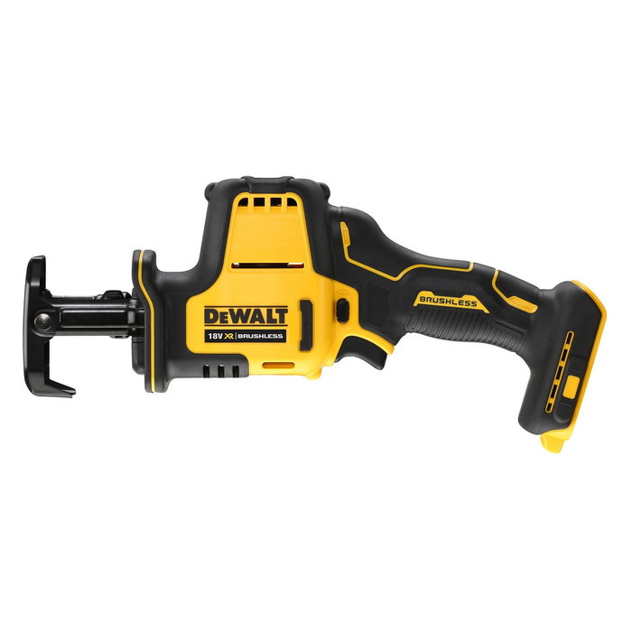 DeWALT Sable de corte sin escobillas DCS369N-XJ, 2800 spm, corte 9 cm madera y 4 cm acero, batería, color negro y amarillo