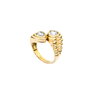 Chiara Ferragni Bold Ring Brass YG CZ White Dorado Talla 14