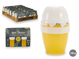 Ibergarden Set de 2 Ambientadores de Gel Citronella, 140 g cada uno, Dimensiones 14 x 9.5 x 7 cm (Set de 24)