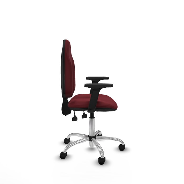 PIQUERAS Y CRESPO Silla de oficina Algarra Granate con Mecanismo de Doble Maneta PIQUERAS Y CRESPO Silla de oficina Algarra Granate con Mecanismo de Doble Maneta