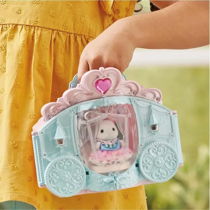 Sylvanian Families SYL5054131057582 Playset Vestirse de Princesa Carruaje y Niña Conejo de Nieve