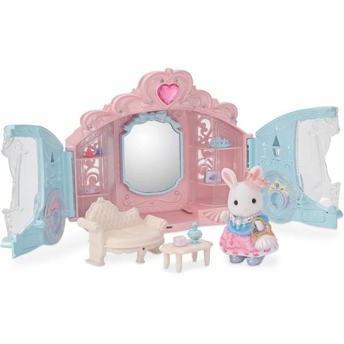 Sylvanian Families Playset Vestirse de Princesa - Carruaje y Niña Conejo de Nieve