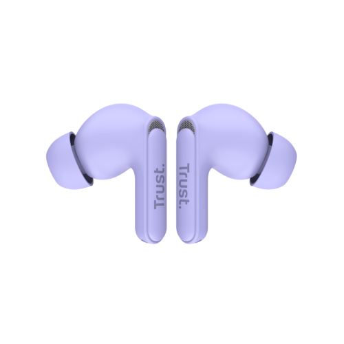 Trust 25297 Auriculares True Wireless Stereo (TWS) Bluetooth USB Tipo C para Llamadas/Música, Color Púrpura