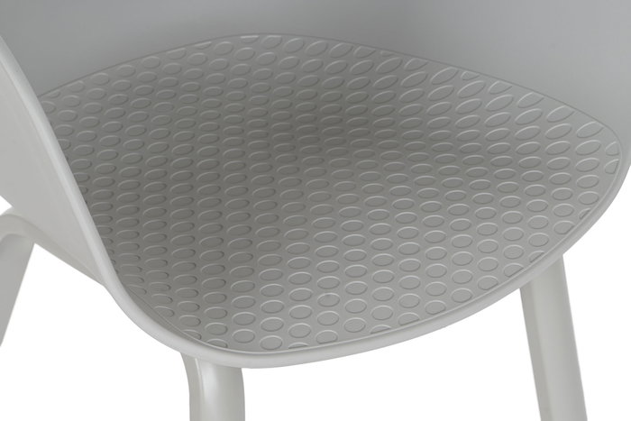 DKD Home Decor Silla PP Metal Gris Claro