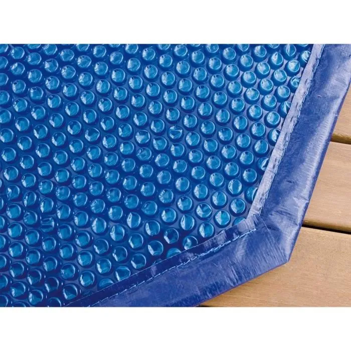 Ubbink Cubierta de burbujas forrada para piscina de madera Ø360 cm - Azul