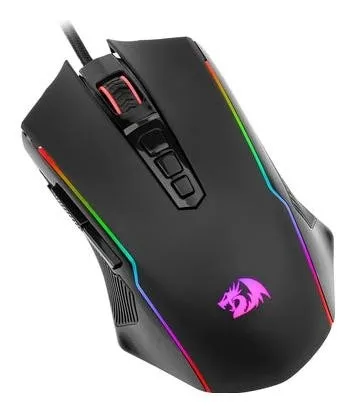 Redragon M910-K RGB Ratón Ergonómico Gaming con Cable USB Negro 4000 DPI 11 Botones Retroiluminación