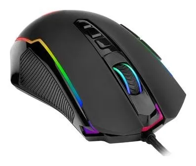Redragon M910-K RGB Ratón Ergonómico Gaming con Cable USB Negro 4000 DPI 11 Botones Retroiluminación