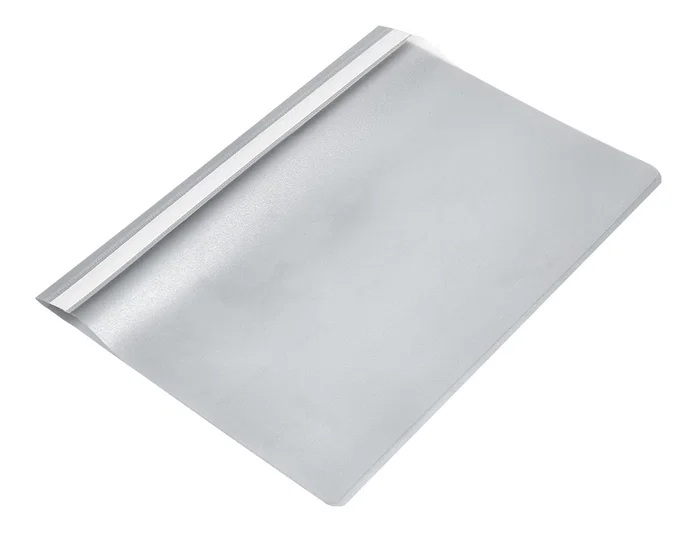 Q-connect Carpeta Dossier Fastener Plástico DIN A4 Gris PVC Transparente Opaca