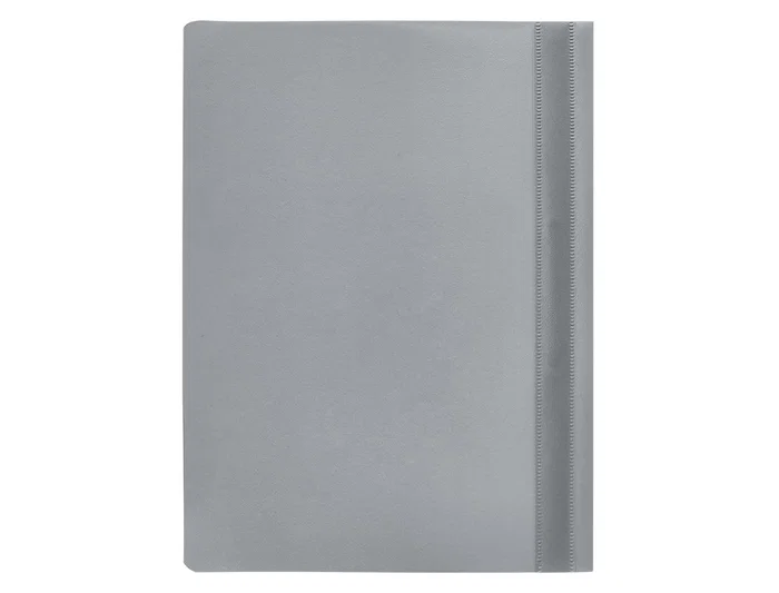 Q-connect Carpeta Dossier Fastener Plástico DIN A4 Gris PVC Transparente Opaca