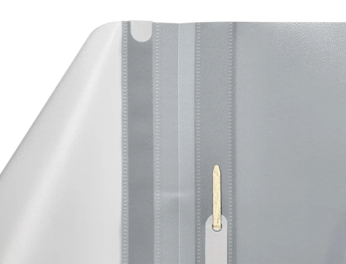 Q-connect Carpeta Dossier Fastener Plástico DIN A4 Gris PVC Transparente Opaca