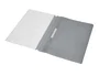 Q-connect Carpeta Dossier Fastener Plástico DIN A4 Gris PVC Transparente Opaca