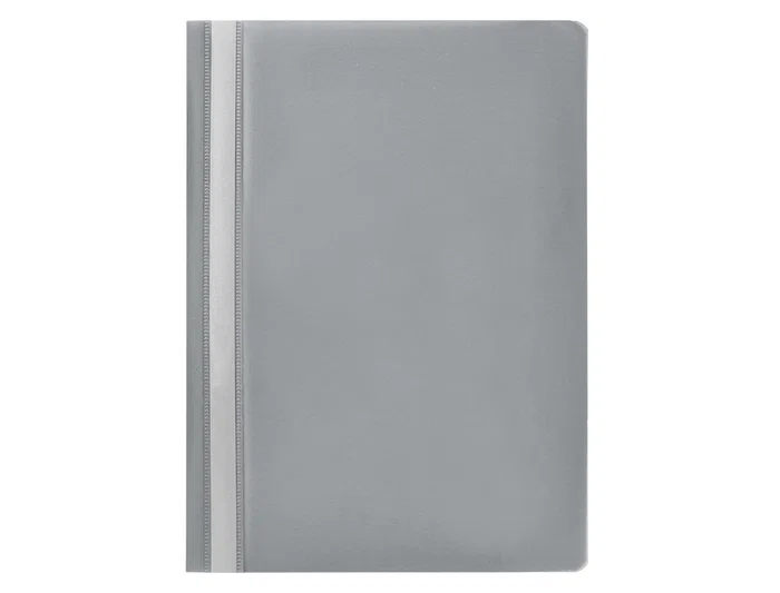 Q-connect Carpeta Dossier Fastener Plástico DIN A4 Gris PVC Transparente Opaca