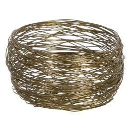 Ixia Bowl Dorado de Acero Inoxidable para Decoración 20,50 x 20,50 x 13,5 cm