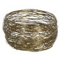 Ixia Bowl Dorado de Acero Inoxidable para Decoración 20,50 x 20,50 x 13,5 cm