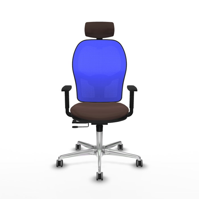 PIQUERAS Y CRESPO Silla de oficina Jorquera Marrón oscuro/Azul PIQUERAS Y CRESPO Silla de oficina Jorquera Marrón oscuro/Azul