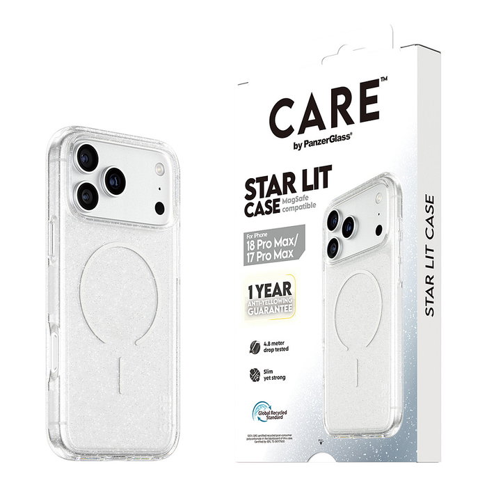 PanzerGlass CARE by PanzerGlass Star Lit Case con MagSafe para iPhone 17 Pro Max PanzerGlass CARE by PanzerGlass Star Lit Case con MagSafe para iPhone 17 Pro Max