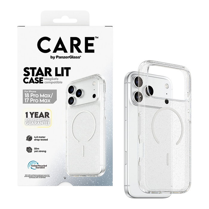 PanzerGlass CARE by PanzerGlass Star Lit Case con MagSafe para iPhone 17 Pro Max PanzerGlass CARE by PanzerGlass Star Lit Case con MagSafe para iPhone 17 Pro Max