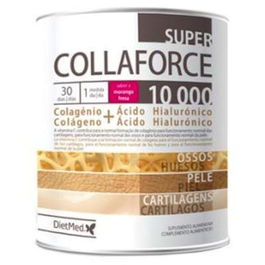 DIETMED Super Collaforce 10.000 Suplemento Colágeno Hidrolizado, Ácido Hialurónico y Vitamina C Sabor Fresa Bote 450g