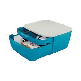Leitz Cosy Cajonera de sobremesa de 2 cajones, azul