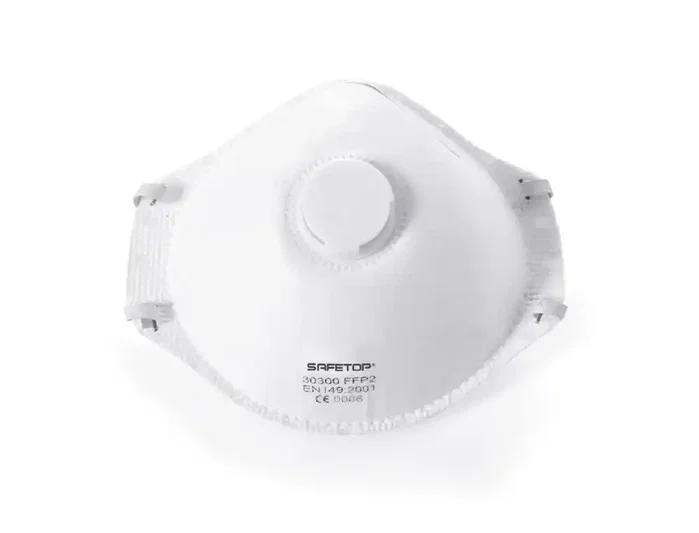 Safetop Mascarilla facial FFP2 NR D preformada con válvula 620x360x505 mm Safetop Mascarilla facial FFP2 NR D preformada con válvula 620x360x505 mm