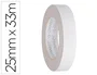 Q-connect Cinta Adhesiva Doble Cara 33 m x 25 mm, para Papel, Cartulina, Fotos y Moquetas, Ideal para Múltiples Fijaciones