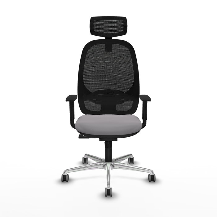 PIQUERAS Y CRESPO Silla de oficina Cilanco con mecanismo Sincro, Gris y Negro