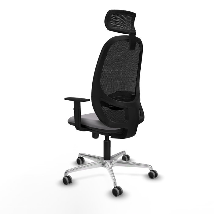 PIQUERAS Y CRESPO Silla de oficina Cilanco con mecanismo Sincro, Gris y Negro