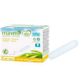 MASMI Tampones Digital Regular 18Ud. Compuesto de Puro Algodón Ecológico Certificado, Seguros y Discretos