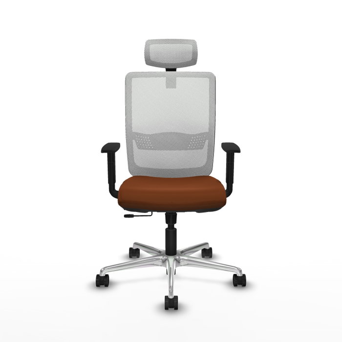 PIQUERAS Y CRESPO Silla de oficina Haches con mecanismo Sincro/Traslack Marrón y Blanco PIQUERAS Y CRESPO Silla de oficina Haches con mecanismo Sincro/Traslack Marrón y Blanco