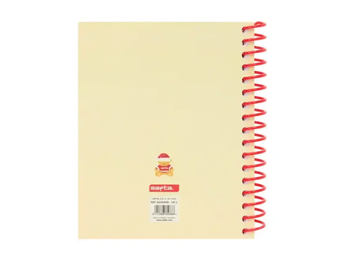 Safta Cuaderno Espiral A6 Osito Beige 120 Hojas Safta Cuaderno Espiral A6 Osito Beige 120 Hojas