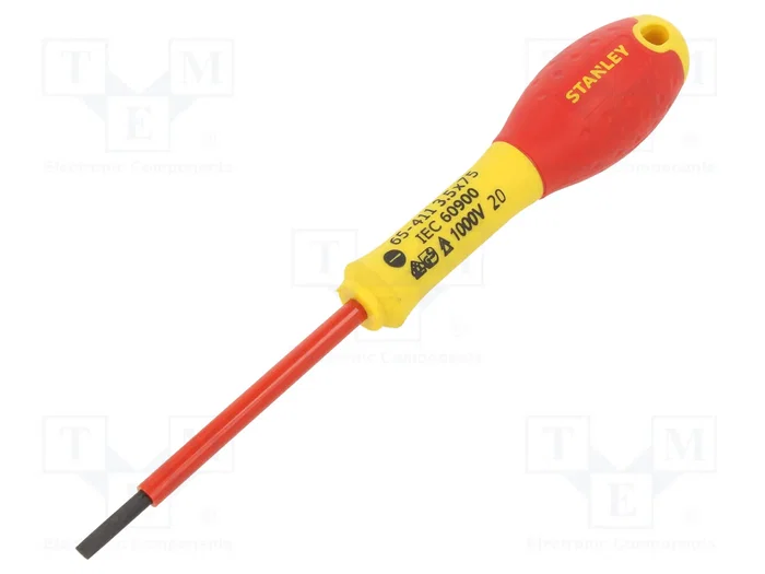 STANLEY Destornillador plano aislado FATMAX® SL 3,5 75mm STANLEY Destornillador plano aislado FATMAX® SL 3,5 75mm