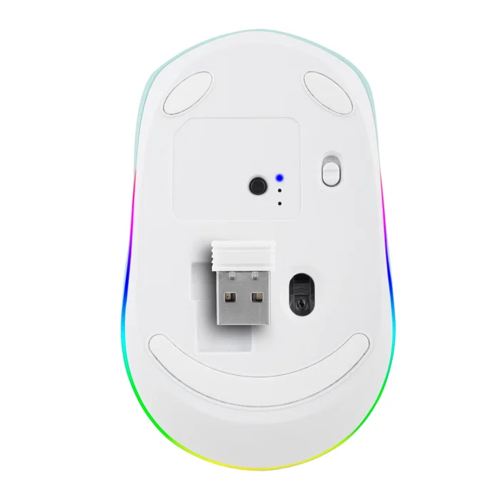 NGS Smog Mint-RB Ratón Inalámbrico Recargable RGB Verde Menta