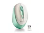 NGS SMOG MINT-RB Ratón Inalámbrico Recargable Verde Menta, 2400 DPI, RGB, Bluetooth y 2,4 GHz, Ambidextro, Clic Silencioso, 3 Botones, Blanco/Menta, con Batería Recargable USB-C