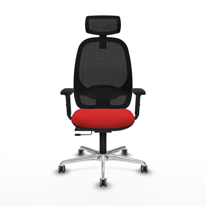 PIQUERAS Y CRESPO Silla de oficina Cilanco con mecanismo Sincro/Traslack Rojo y Negro