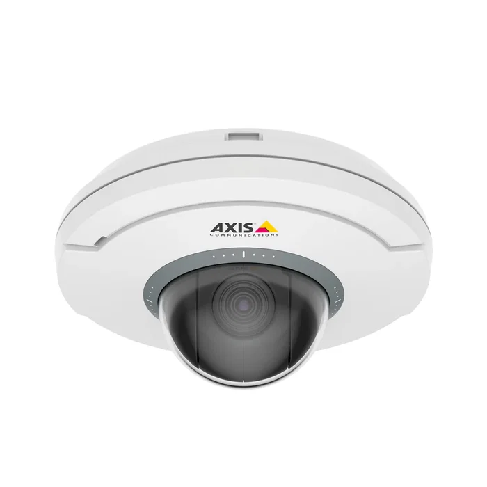 Axis 02345-001 Cámara de Seguridad IP PTZ Domo Interior, HDTV 720p, Zoom Óptico 5x y Digital 12x, Montaje Techo/Pared, Blanco, Micrófono Integrado