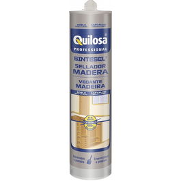 Quilosa Sellador Sintético para Madera, Pintable y Elástico, Elegir Color (Sellador Rob.Gris Claro), 300ml