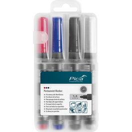 Pica Rotulador Permanente 1-4 mm Assorted con Instant-White