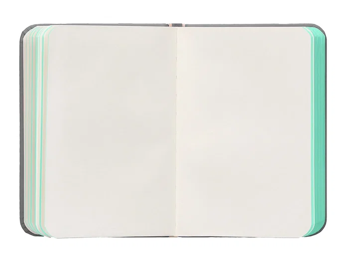 Antartik Cuaderno A7 Tapa Dura Hojas Lisas Gris y Turquesa 80 Hojas 80 gr FSC