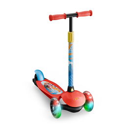 Deqube Patinete 3 Ruedas Hot Wheels con Luces LED para Niños de 2 a 6 Años