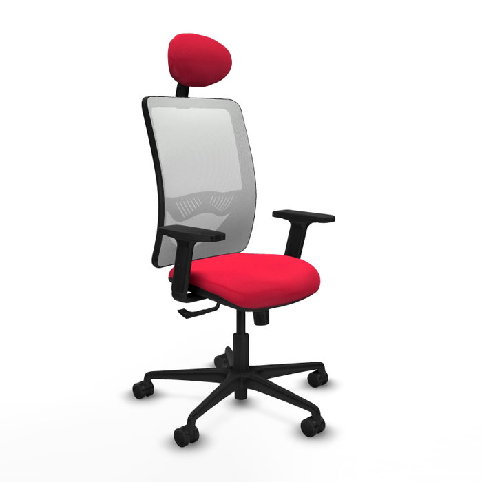 PIQUERAS Y CRESPO Silla de oficina Zulema, Rojo y Blanco, Mecanismo Sincro, Cabecero Fijo, Brazos 2D PIQUERAS Y CRESPO Silla de oficina Zulema, Rojo y Blanco, Mecanismo Sincro, Cabecero Fijo, Brazos 2D