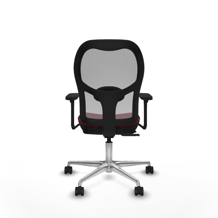 PIQUERAS Y CRESPO Silla de oficina Jorquera con mecanismo Sincro/Traslack, Granate y Gris