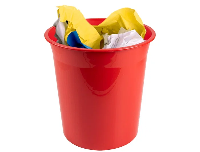 Q-connect Papelera Plástico Rojo Opaco 13 Litros 275x285 mm