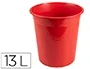 Q-connect Papelera Plástico Rojo Opaco 13 Litros 275x285 mm