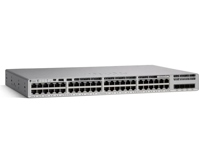 Cisco Switch Catalyst 9200L - Switch Gestionado Capa 3 (L3) con 48 Puertos RJ-45 Ethernet 10G (100/1000/10000) - Full Duplex, SNMP, QoS, ACL, Color Gris
