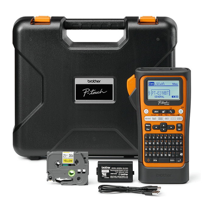 Brother P-touch E310BTVP Negro, Naranja