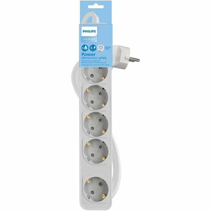 Philips Regleta con 5 Tomas y Interruptor Blanco CHP2154W/12