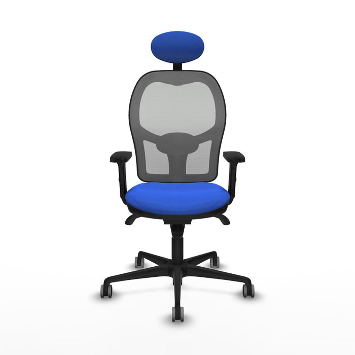 PIQUERAS Y CRESPO Silla de oficina Jorquera con mecanismo Sincro, azul y gris