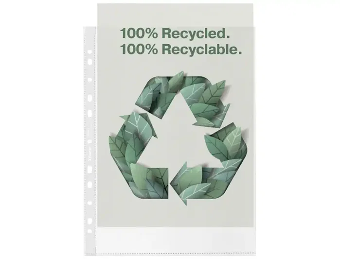 Esselte Fundas Multitaladro A4 de Polipropileno Reciclado 100µ Piel Naranja