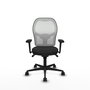 PIQUERAS Y CRESPO Silla de oficina Jorquera con mecanismo Sincro, Negro y Blanco